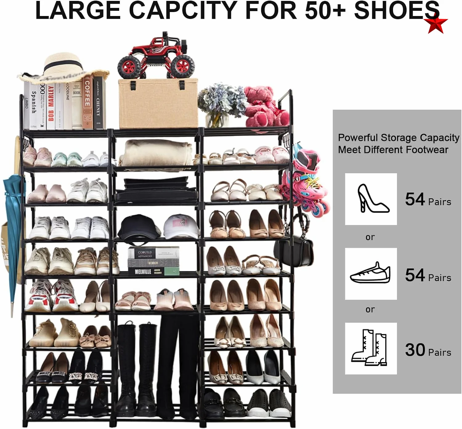 Multifunctional Diy Plastic Shoe Storage Rack Entryway Shoe Display Racks Shelf For Home