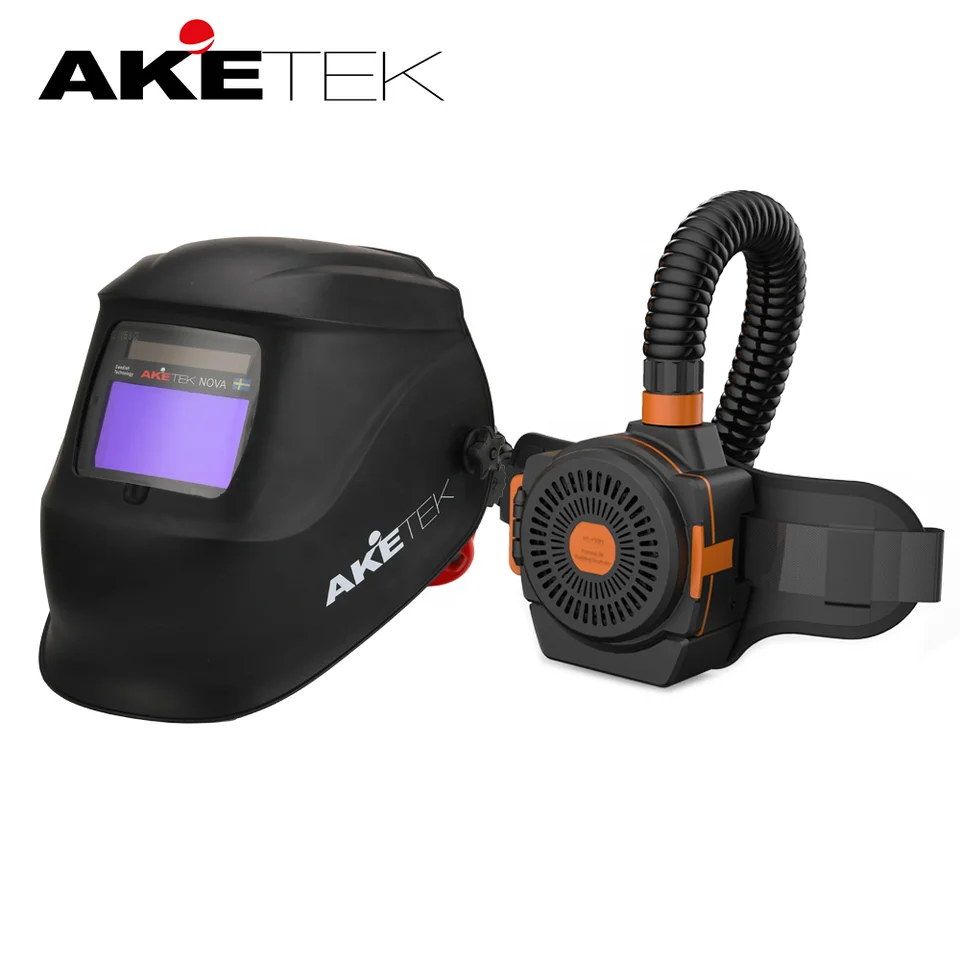 Auto-dimming Electric Air Purifying Welder Mask with Respirator Welding Helmet