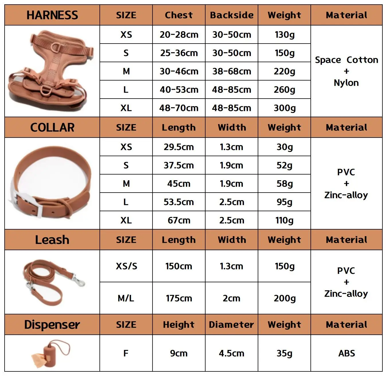 Logo Custom Luxury Waterproof Neoprene PVC 3 in 1 Pet Walk Kit Dog Harness Set Adjustable Soft PVC Dog Leash and Collars Set