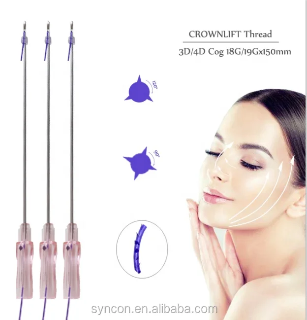 Face Lifting Pdo Mono Screw Threads 25mm Cog Pcl Pdo Thread Lift