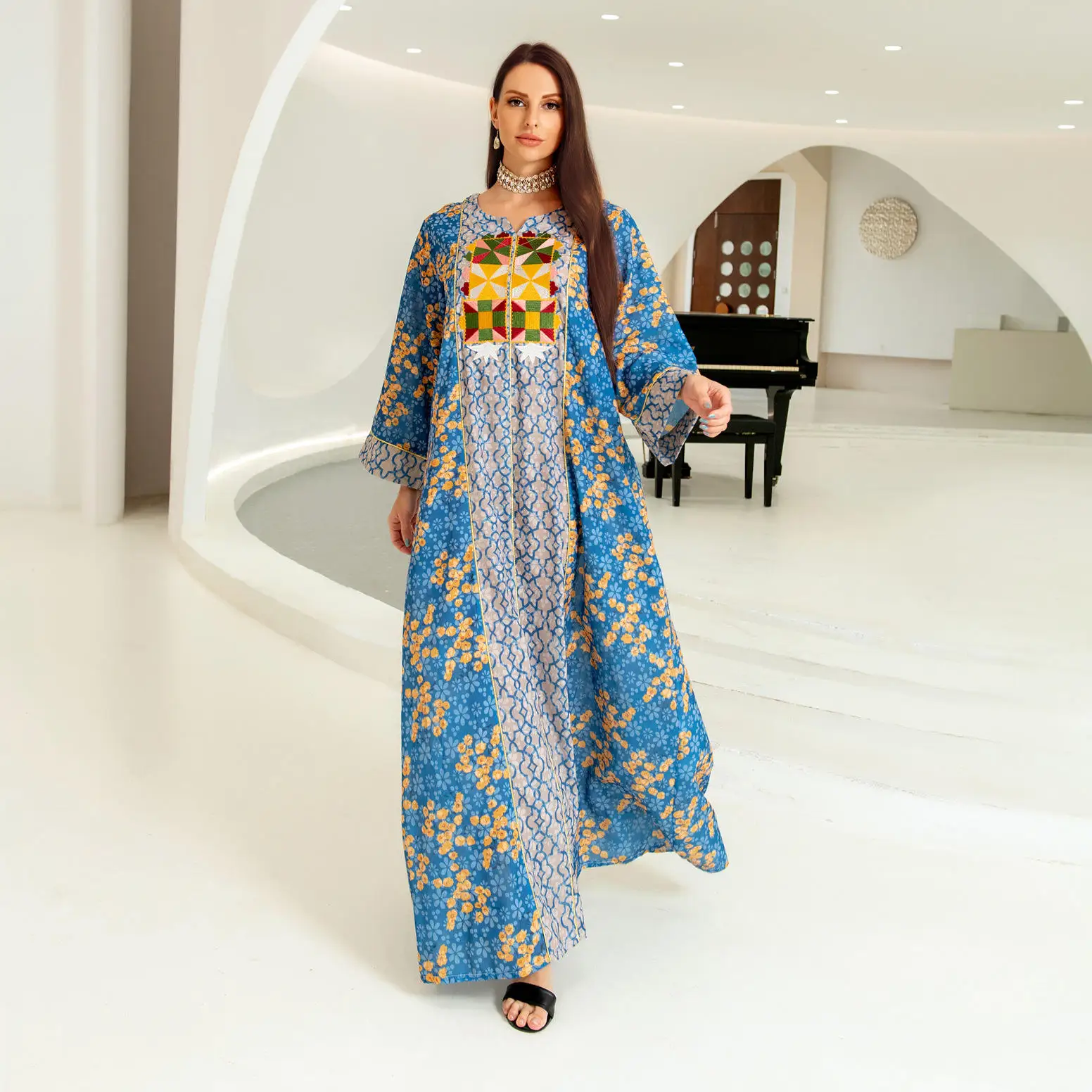 New Model Pakistan Abaya In Dubai Wholesale Open Muslim Kaftan Abaya Dress For Woman