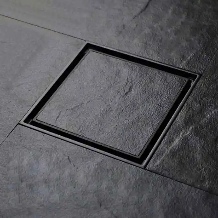 LEXI Kitchen Bathroom Shower Concealed 150mm Square Stainless Steel Anti Odor Floor Drain Core Trap With Tile Insert Grate
