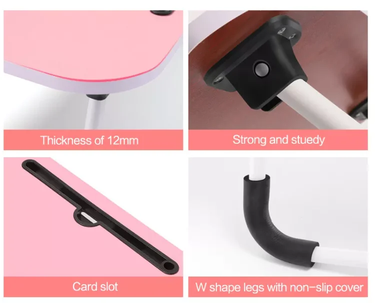 2022 cheap mini foldable adjustable pc laptop stand notebook study working writing bed desk laptop table with drawer for bed