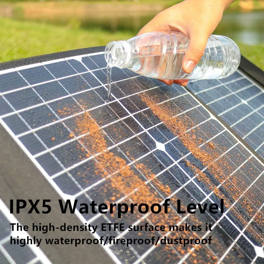 Amazon Hot Sell 60W Foldable Solar Panel Charger Flexible Solar Charger Panel  For Camping Travel