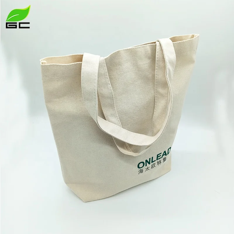 Recyclable Cotton Handbag High Grade Custom Logo Cotton Shopping Tote Bag