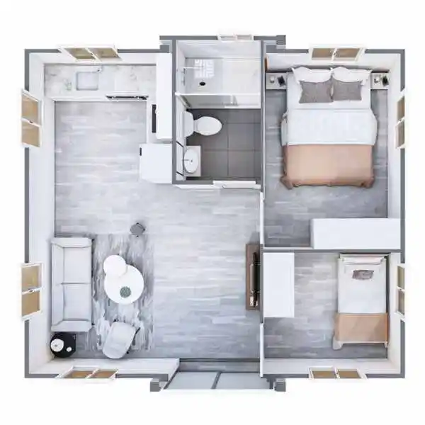 Prefabricated House Australia Prefab Granny Light Steel Villa Usa Flat Granny Flat 2 Bedroom China