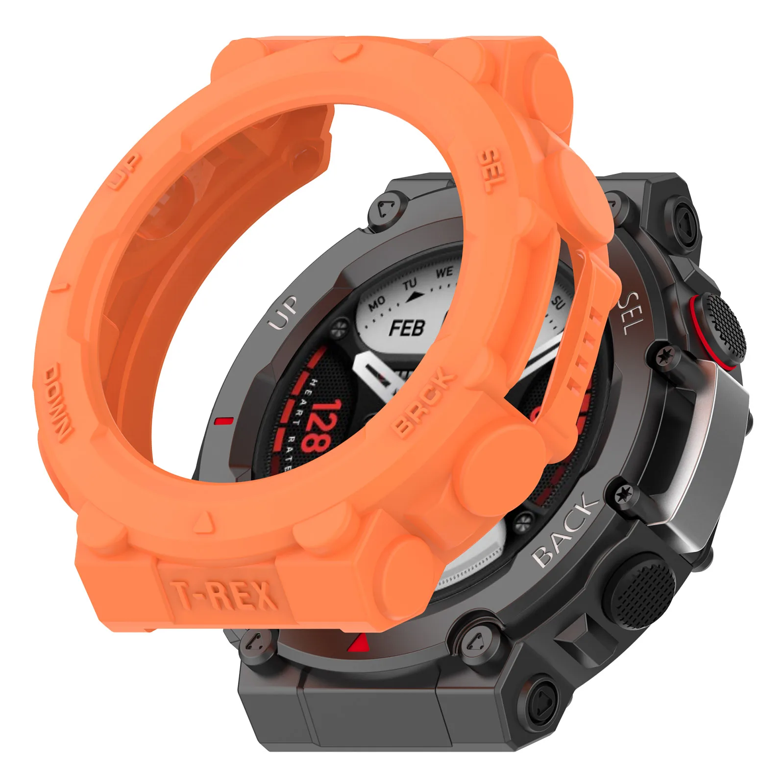 Защитный чехол из ТПУ без рисунка для Huami Amazfit T-Rex в парк развлечений 2 часы половина защитная оболочка T-Rex2 Чехол-Броня мягкой резины с защитой от падений и защитный