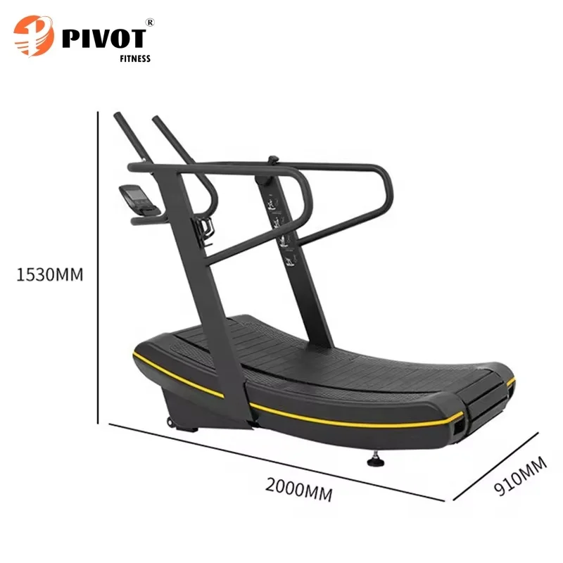 New Arrival Commercial Curved Treadmill Running Machine Customized Logo Manual treadmill no electricity running gym machine