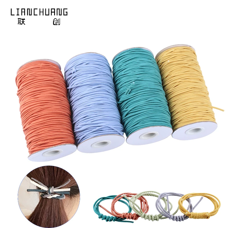 2mm 2.5mm  hair ties Elastic hair  Bands  Scrunchies Wholesale Custom Elastic Hair Band Elastic Cord Scrunchies
