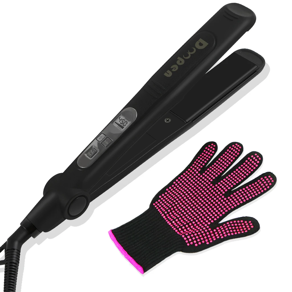Hot Sell Professional Hair Straightener Titanium Flat Iron Styling Tool Private Label with LCD Display