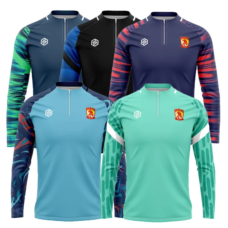 Soccer Sports Warm Up Tracksuit Sublimated Youth Club Training Football Uniforms Custom Man Football Wear