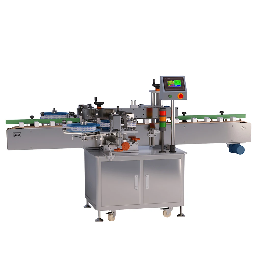 automatic top flat side warp corner carton labeling machine for packaging face mask box seal