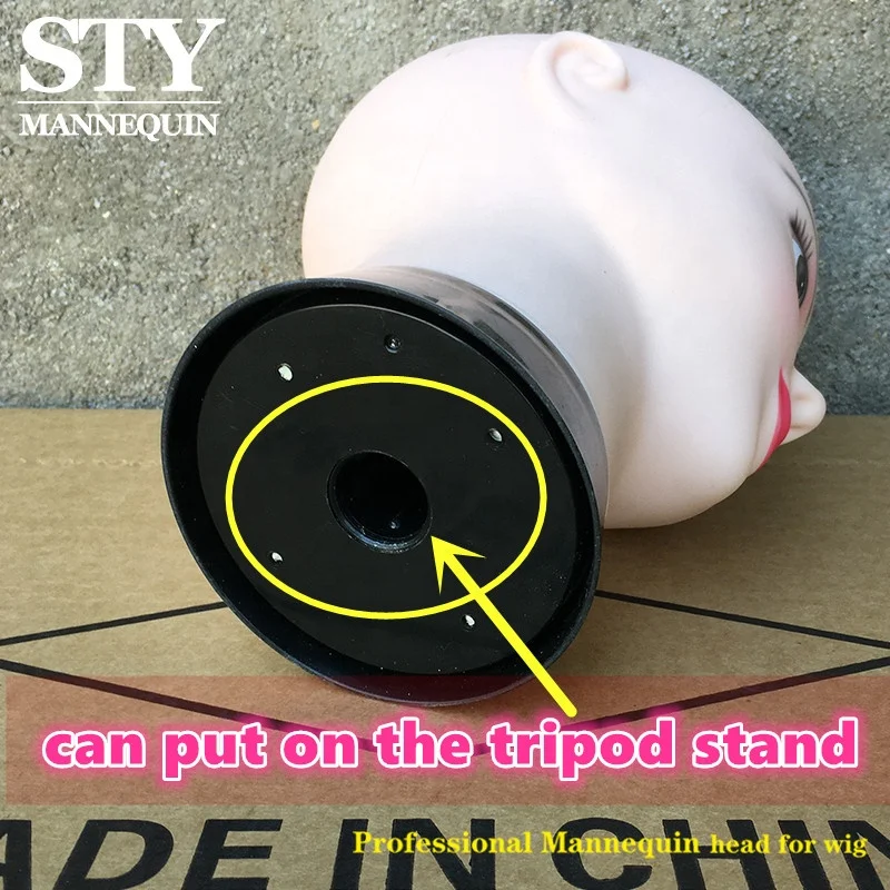 Rubber Dummy Head Wig Mannequins Female Professional Pvc Mannequin Head Dummy Bald Doll Mannequin Head for Wigs Making Display