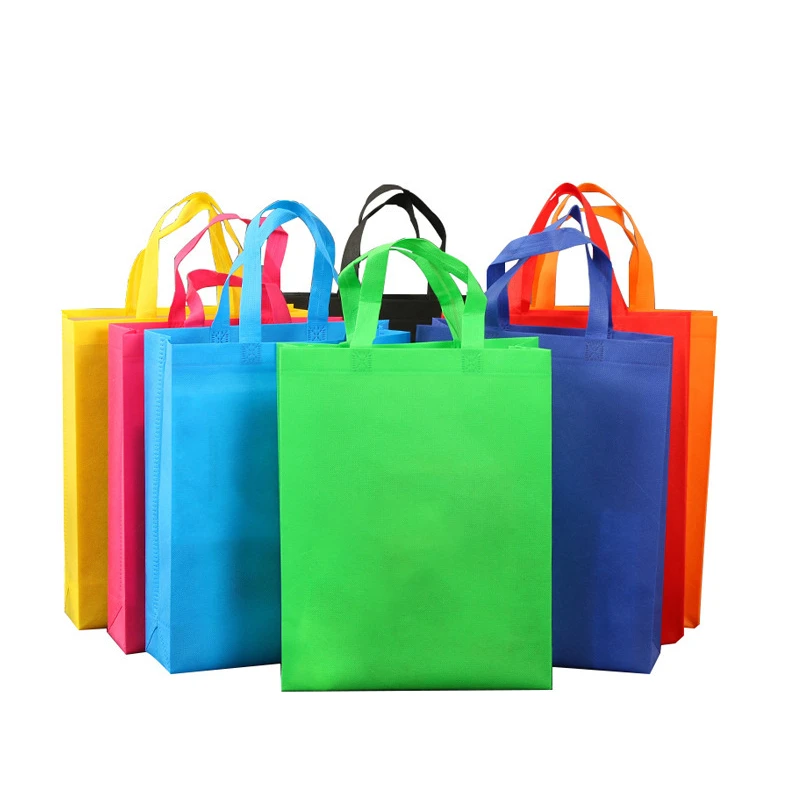 Wholesale Eco Friendly Custom Large Logo Printed Tote Bag Reusable Shopping Non Woven Bag
