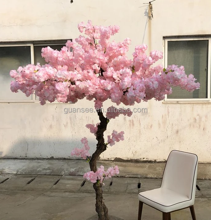 Factory Wholesale Artificial Indoor Cherry Blossom Tree Pink Flower Wedding Decorative