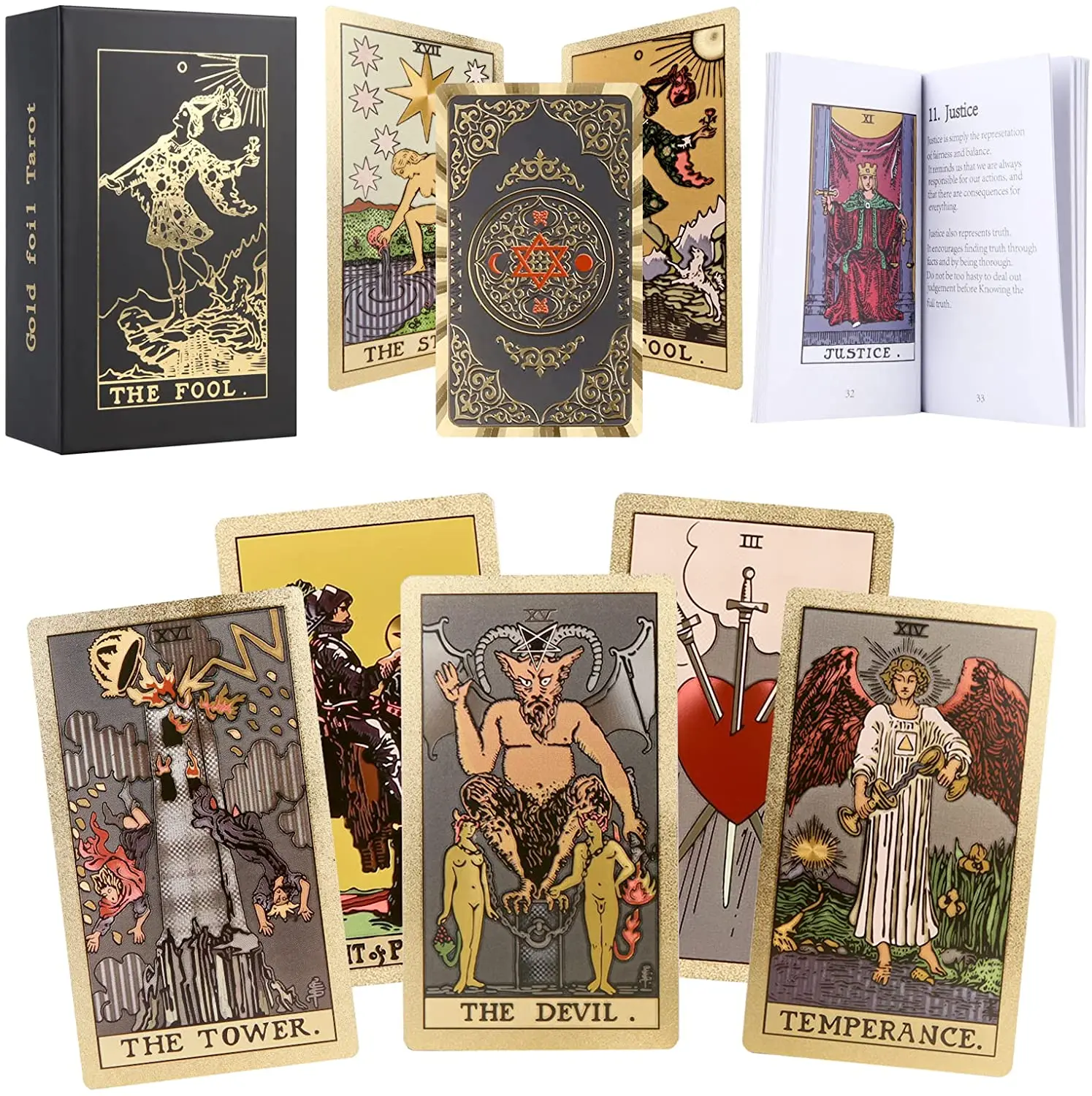 Customizable Size Gold Stamping Oracle Card 350gsm Plastic Tarot Cards Promotional Use Cheap Custom Printing Manufacturer