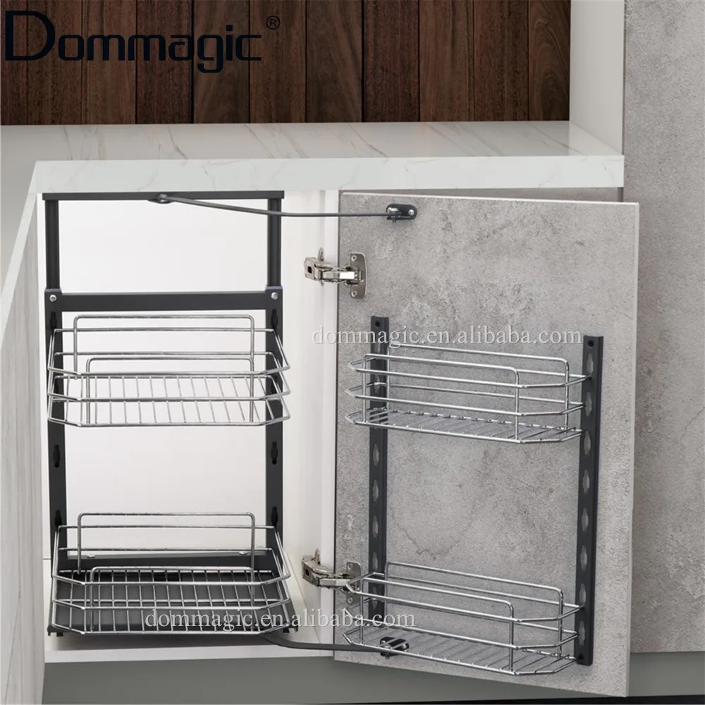 Kitchen Cabinet Baskets Base Pantry Unit with Soft-stop