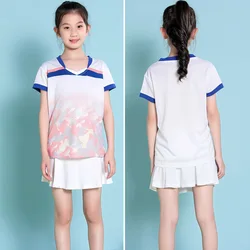 Kids Custom Short Sleeves Men Sports Tennis Wear Printed Shirt Quick Dry Tennis Jersey Set
