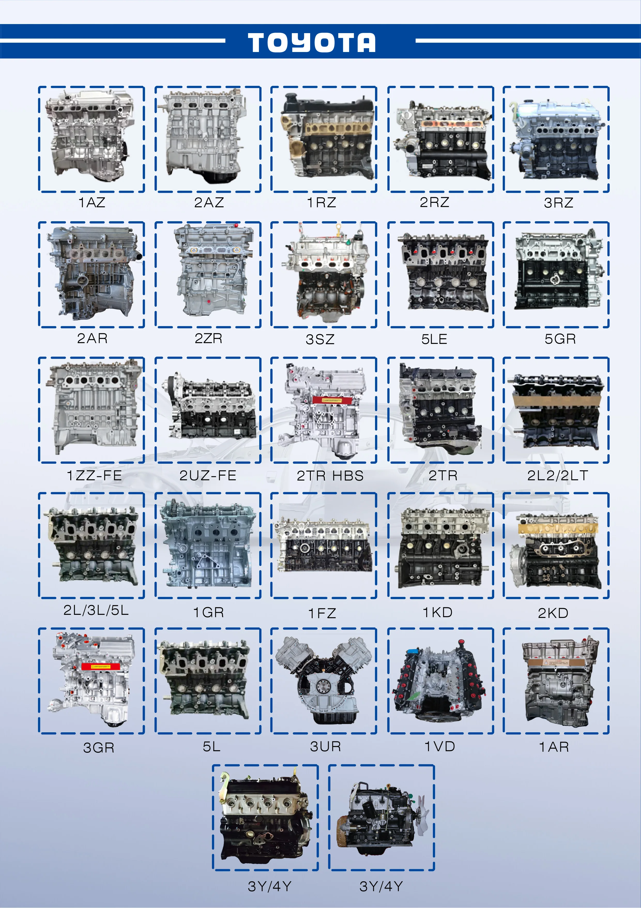 Newpars Custom Auto Parts 2TR FE for Toyota Engine Long Block Bare Engine Assembly for Sale