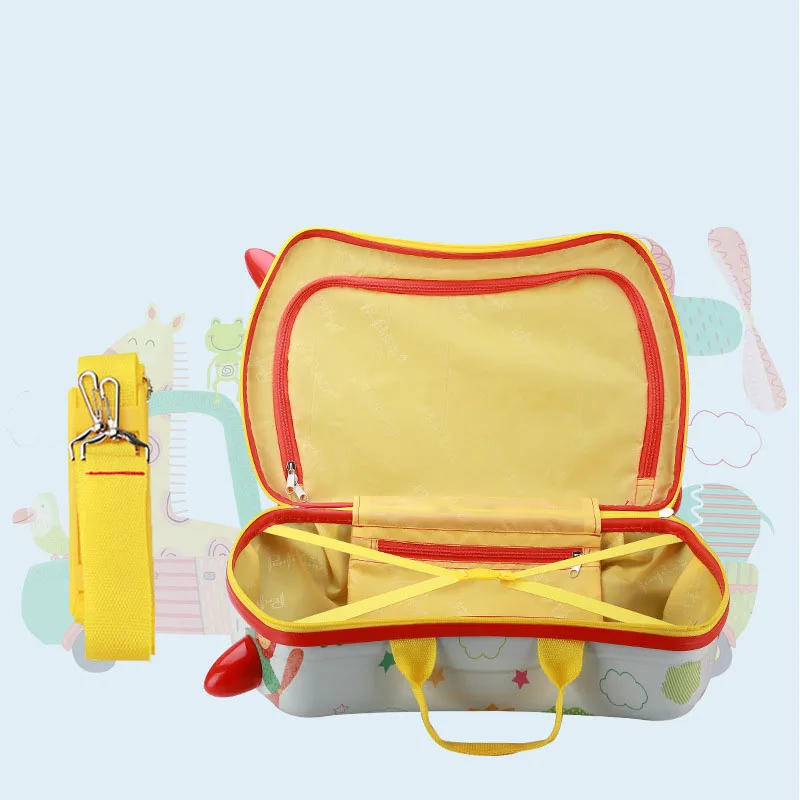 Wholesale New Fashion Ride on kids Luggage With Spinner Wheels Suitcase Cartoon kids suitcase