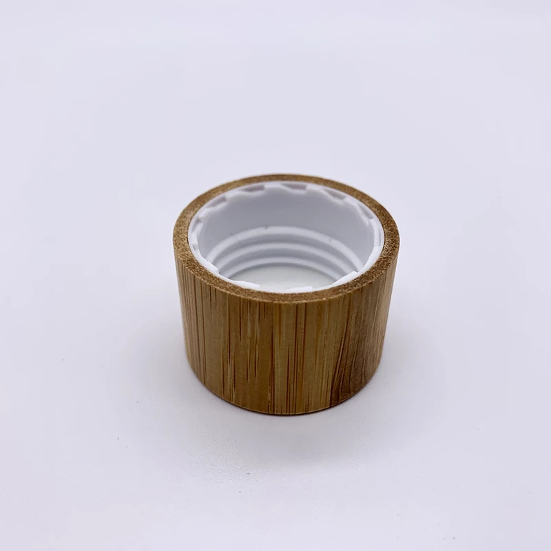24/410 Custom Luxury Fragrance Cap Custom Shape Bamboo Glass Bottles Bamboo Caps Perfume Bottle Bamboo Cap
