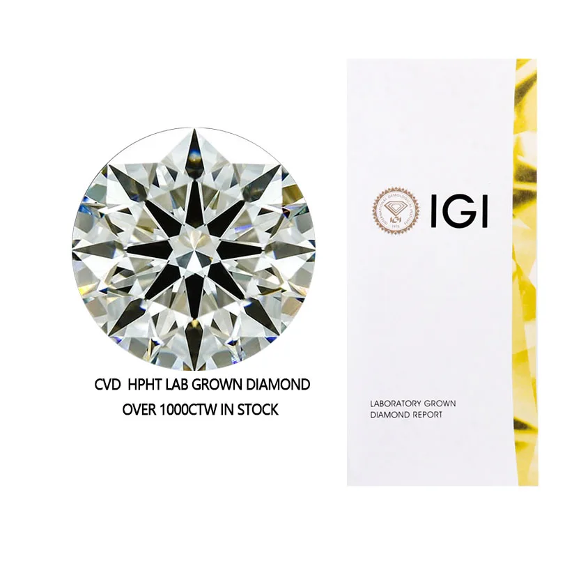 IGI Certificated Lab Grown Diamond 0.5-2carats DEFGH VVS-VS Quality Round CVD with Wholesale Price