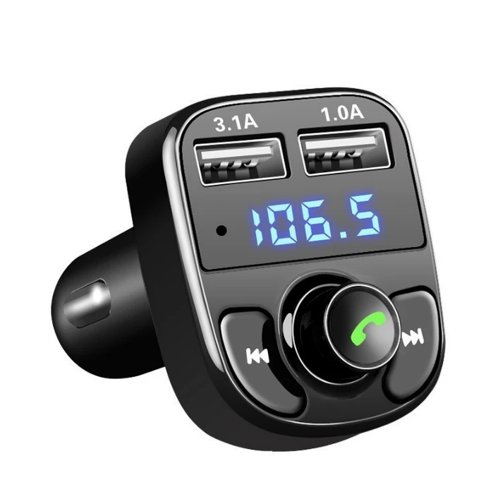 Автомобильный комплект MP3 плеер FM-передатчик громкой связи 5 В 3.1A двойной USB порт зарядное устройство X8 беспроводной автомобильный аудио
