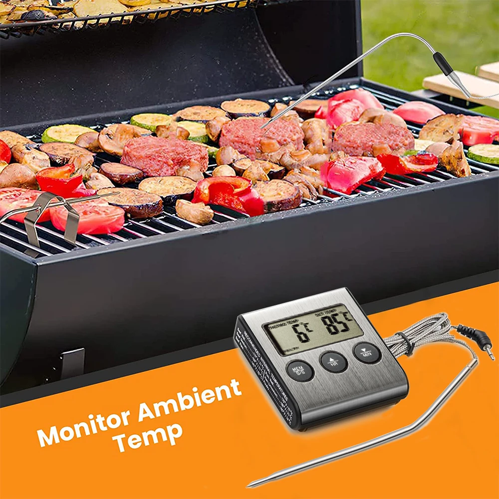 Morden Outdoor Indoor Alarm Wired Electronic Multifunction Smart With Timer Meat BBQ Food Oven Candy Cooking Thermometer