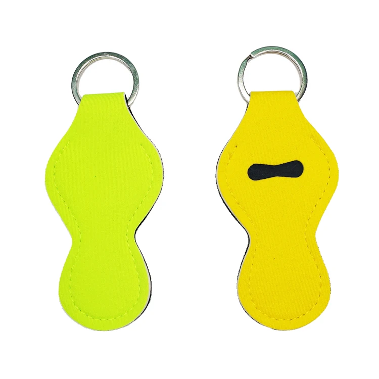 Wholesale Hot Selling Blank Neoprene Chapstick Holder Keychain