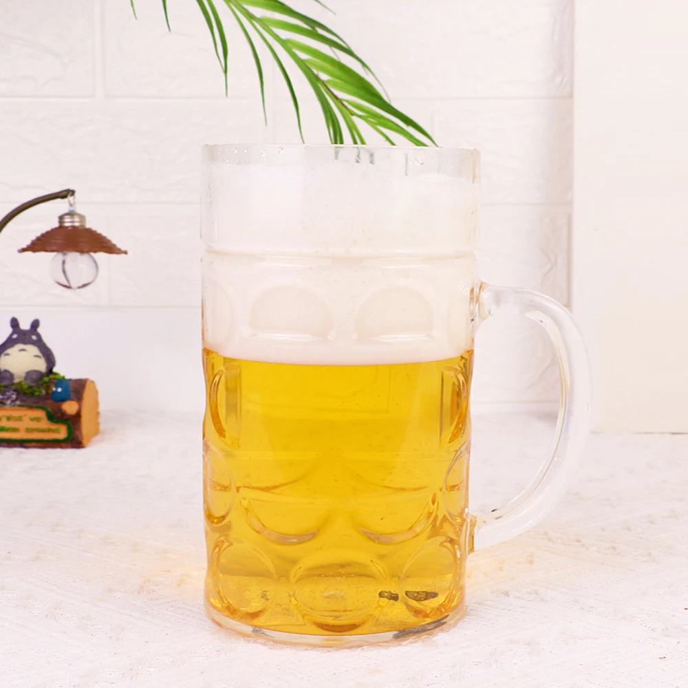 500ml 40oz 4pint Capacity Transparent Plastic Beer Glass with Custom logo Glassware Cup Mug