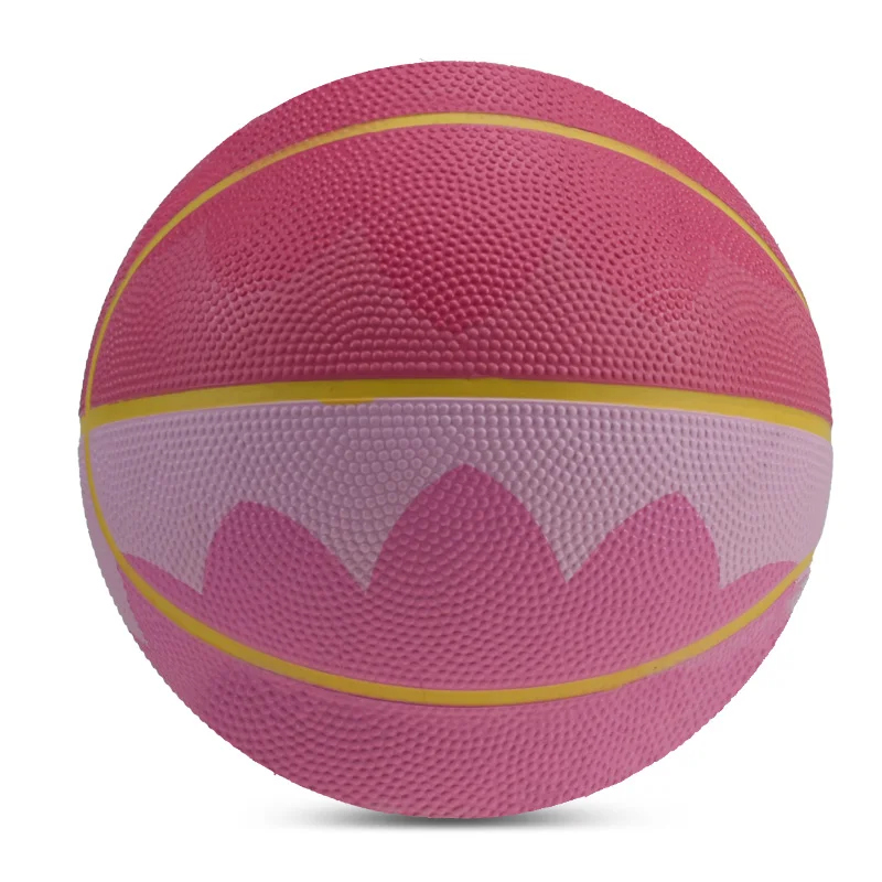 New Design Basketball Pink Size 7 Rubber Customize Logo Basketball Ball For Training