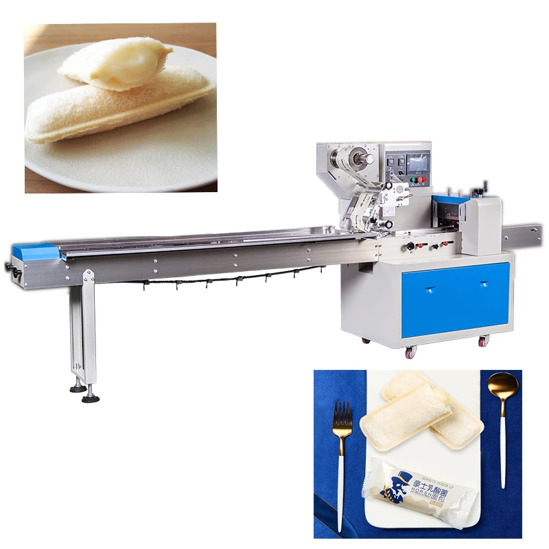 Horizontal Automatic Pillow Flow packing machine Sugar/ Biscuits /chocolate/vegetable small Packaging Machine