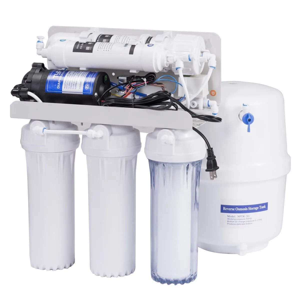 Hot sale domestic 5 stages under sink reverse osmosis system Under Sink Carbon Water Filter
