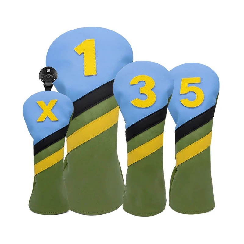 PRIMUS GOLF Custom Logo Embroidery Patch PU Leather Golf Club Headcovers Golf Driver Head Covers