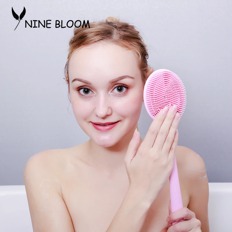  Silicone Backing Scrubber for Shower Body Men and