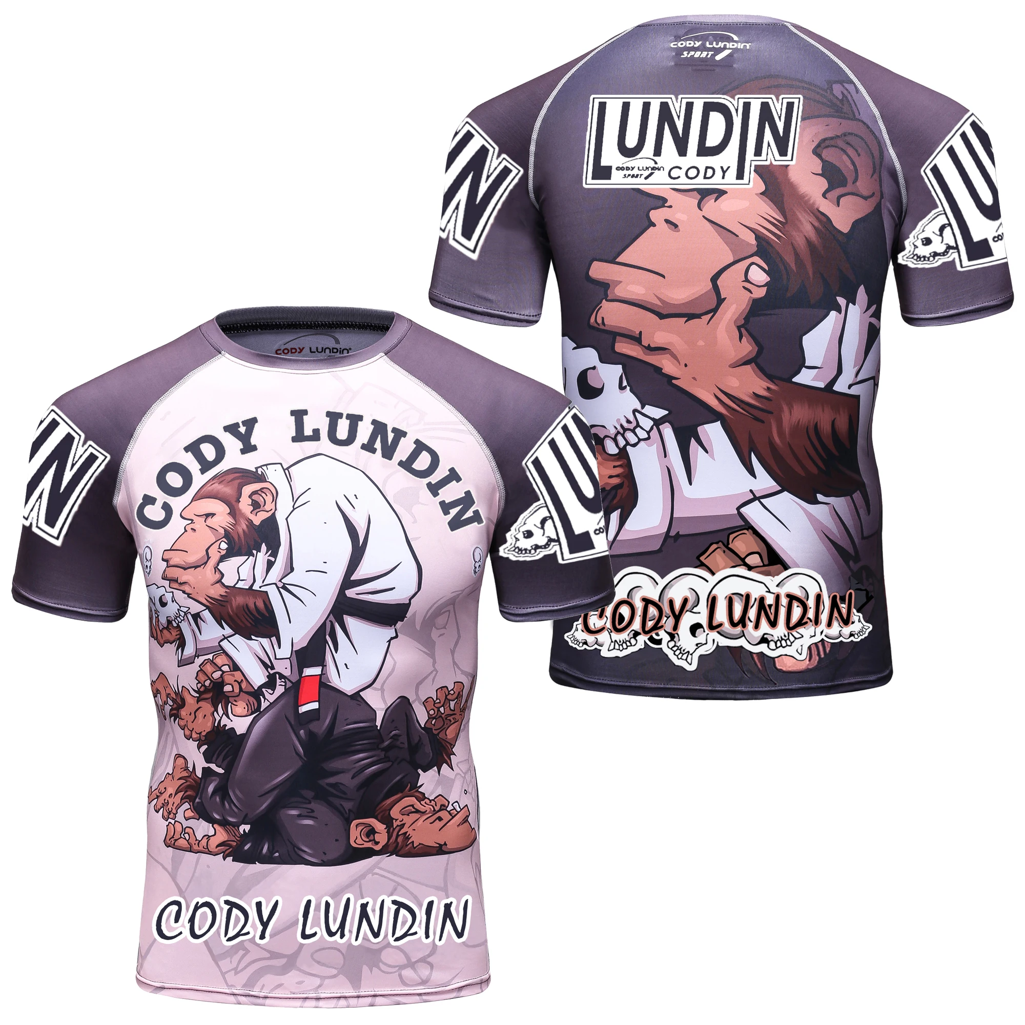 Wholesale Custom Printed Sport Clothes Men Full Sublimation Printing MMA Rash Guard Short Sleeve UV Protection Diving Swim Shirt