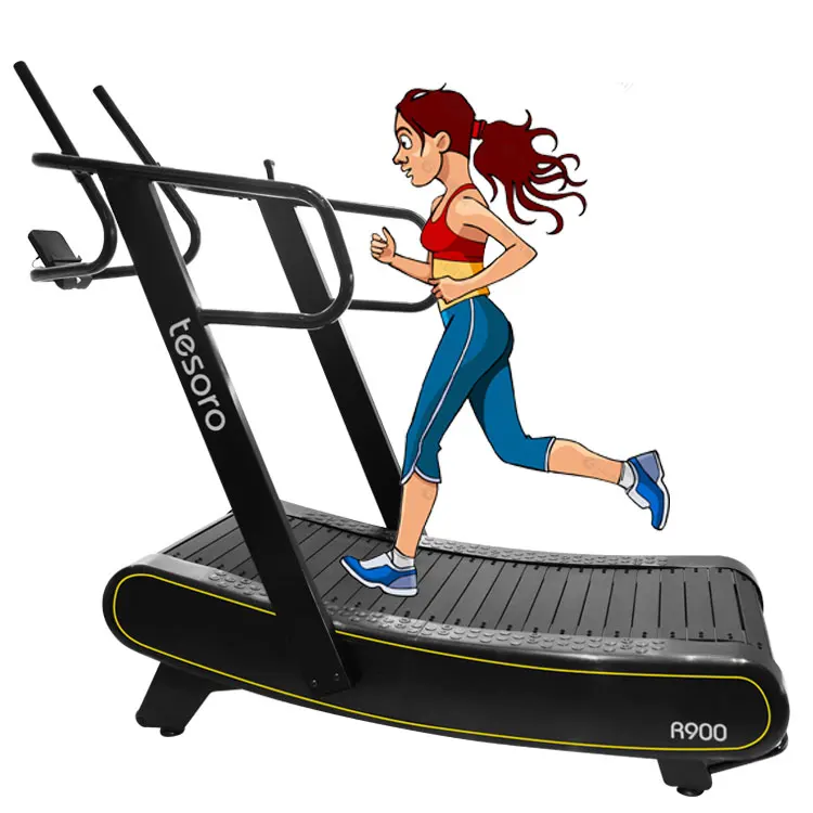 Fitness New desgin Good Price commercial running machine Self Generating Curve Treadmill unpowered treadmill life