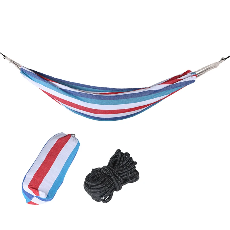 
Outdoor Colorful Portable Travel Canvas Hammock Thick Canvas Folding Hammock 