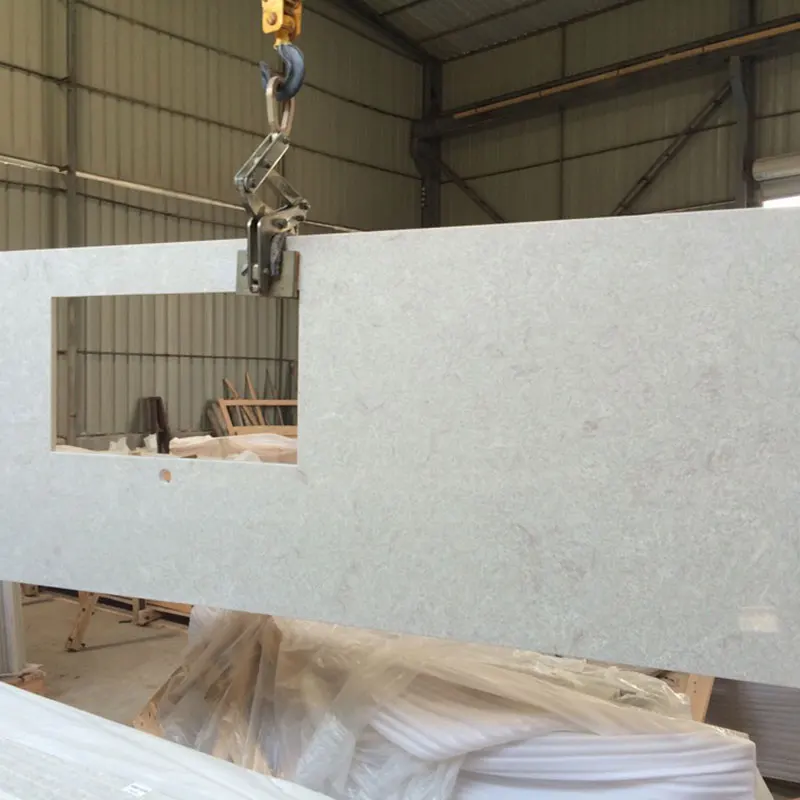 Grey High Quality Prefab Wholesale P6131 Quartz Countertops