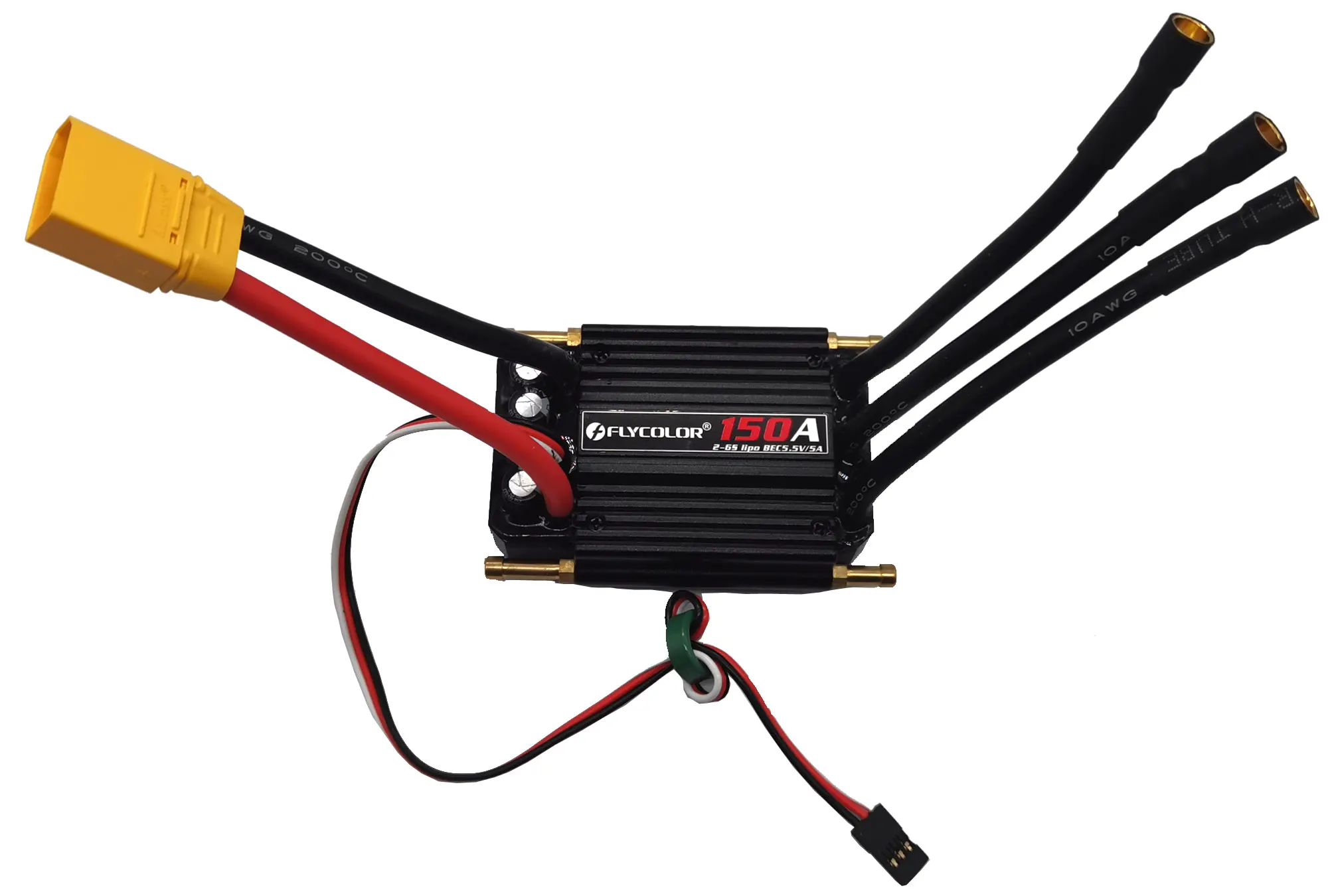 Flycolor 150A Waterproof Brushless Underwater thruster ESC Electronic Speed Controller  Head Connector for Model Ship RC Boat