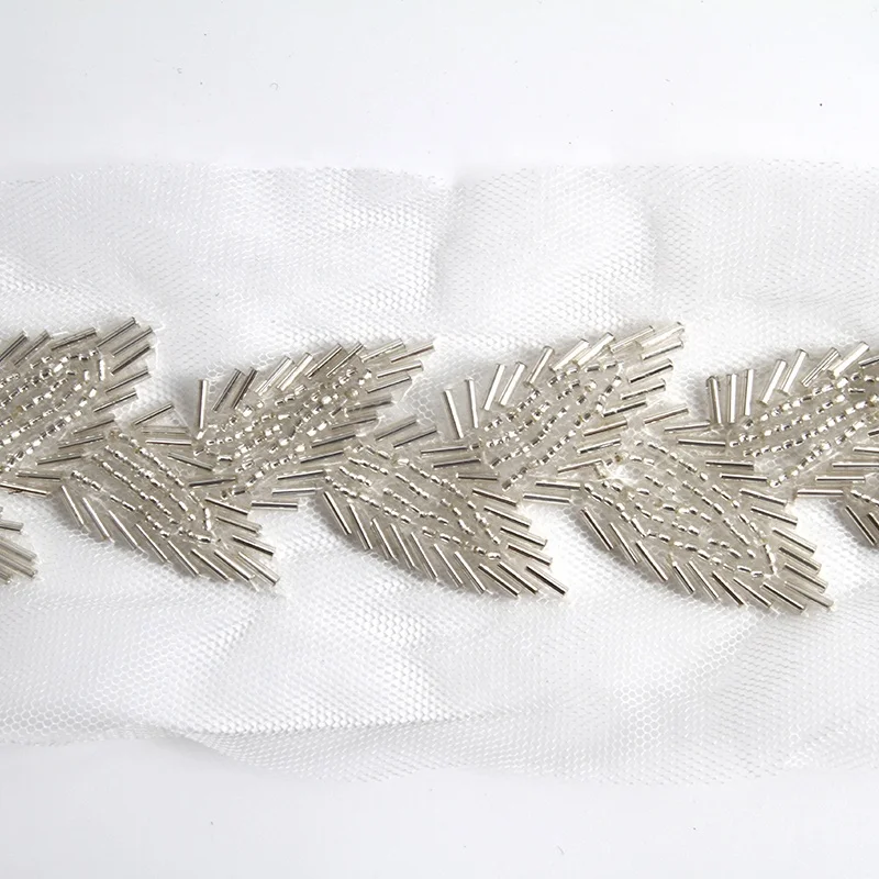 
Kavatar beaded trim rhinestone pearl rhinestone beaded glass trim 