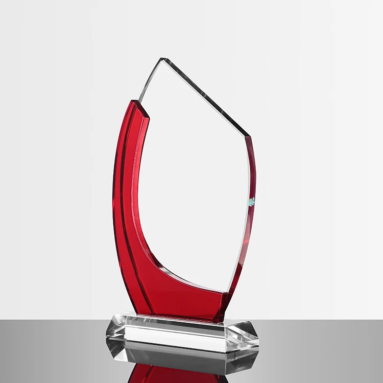 Red Line crystal plaque medal custom crystal trophy MH-NJ0150