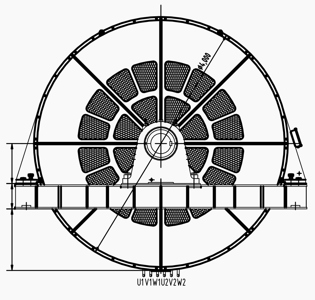 T/TDMK series T1000-8/1180 big size A.C. three phase synchronous electric motor China 1000kW 6kV
