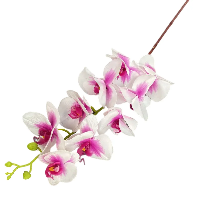 Factory Cheap Faux 102cm Real Touch 9 Heads Flores Artificial Flowers Decor Phalaenopsis Orchid