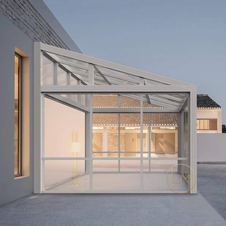 Villa Outdoor Veranda All Season Sunroom Addition Extended Glass Aluminum Garden Conservatory