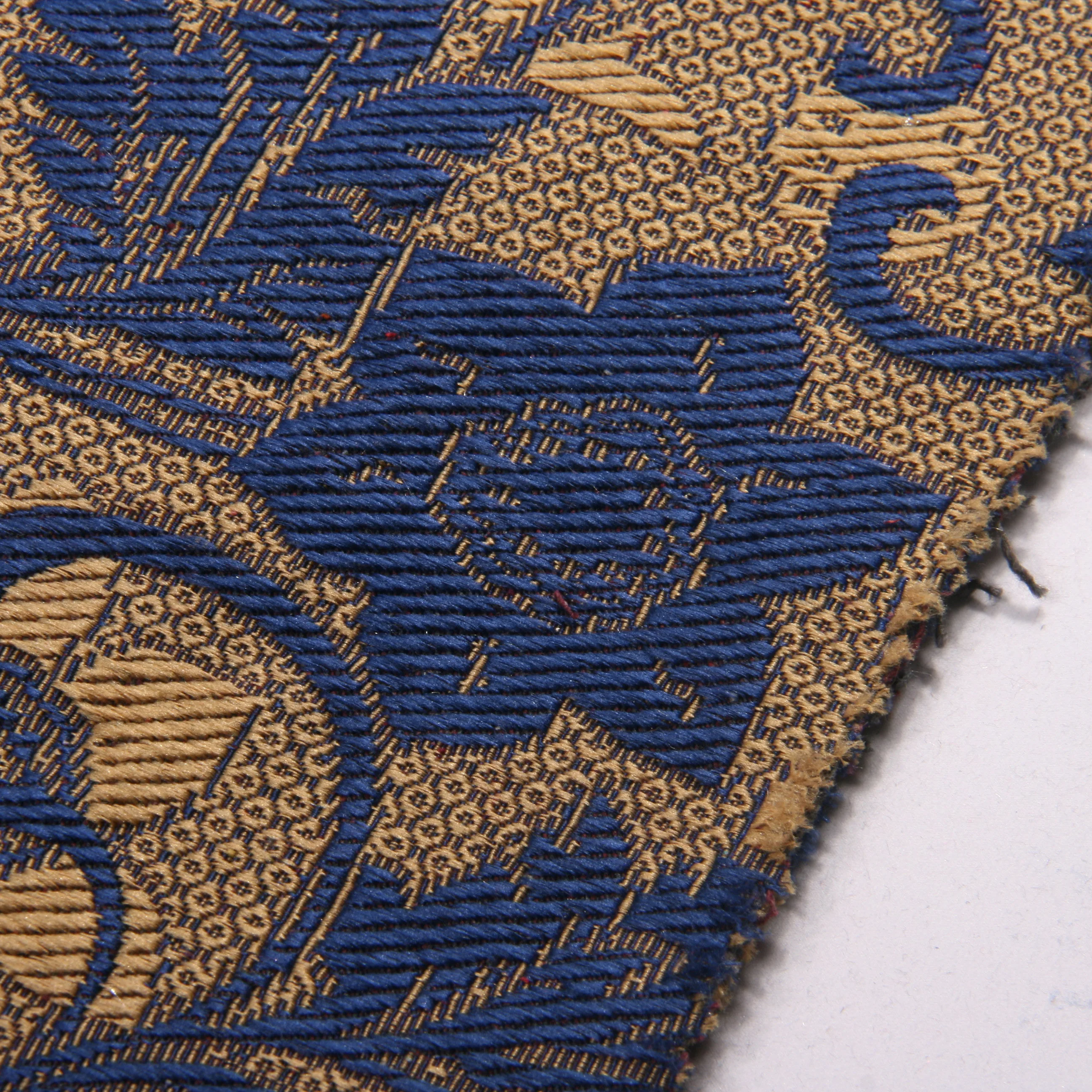 Custom polyester-cotton\ recycle cotton flower matt brocade jacquard fabric sofa upholstery fabric