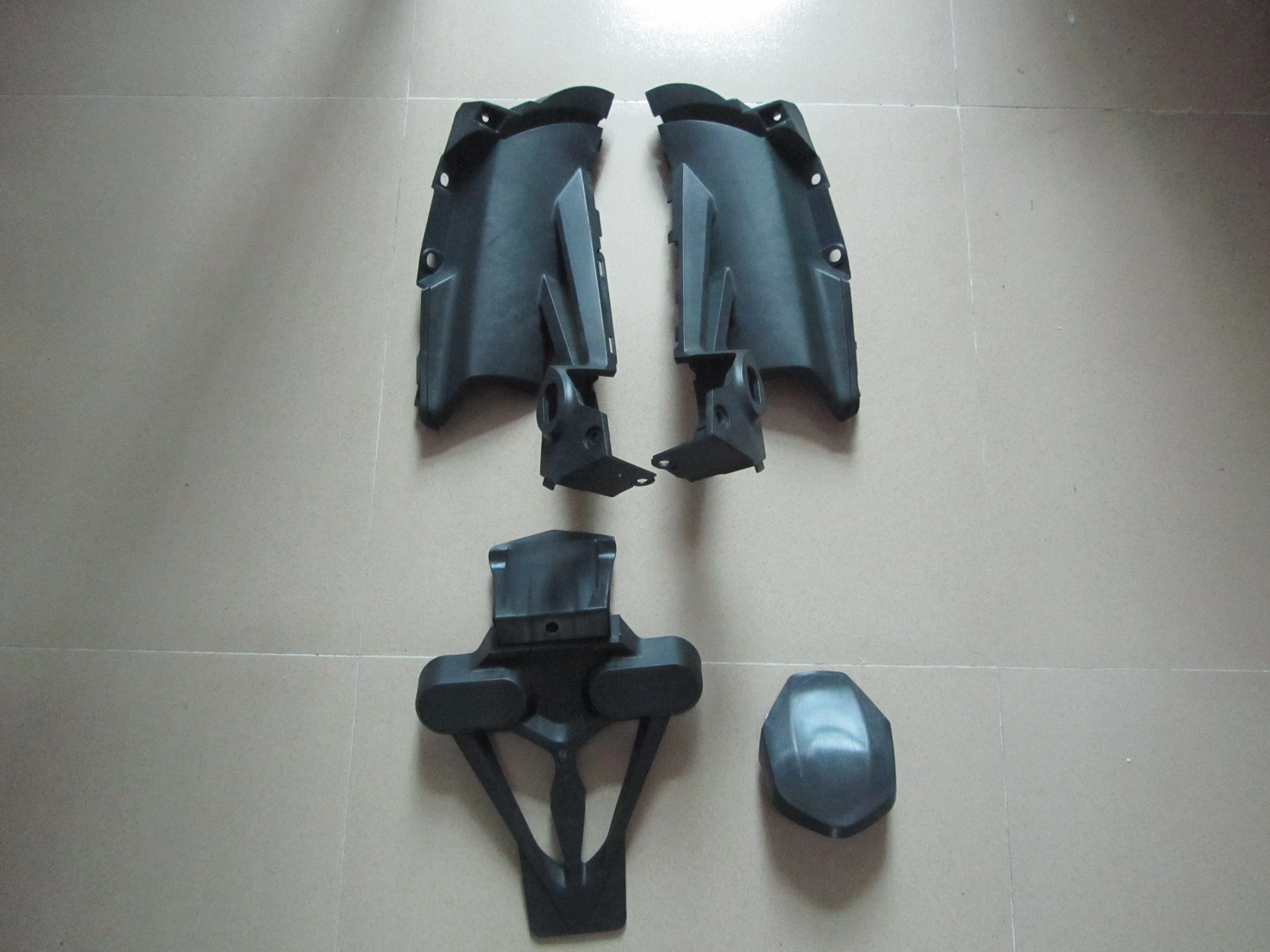 Raw Steel 6 Flat Bobbed Front Rear Fender Motorcycle for Harley Bobber Custom Black Quantity Original Set for cbr600 2007-2008