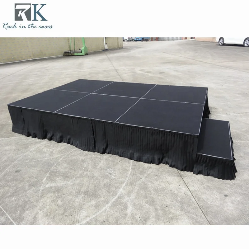 Used aluminum portable drum stage riser easy stage wedding stage