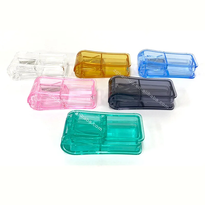 mini simple practical pill slicer, pill cutter for medicine pills tablets, pill crusher with sharp blade,2 in 1 pill separator