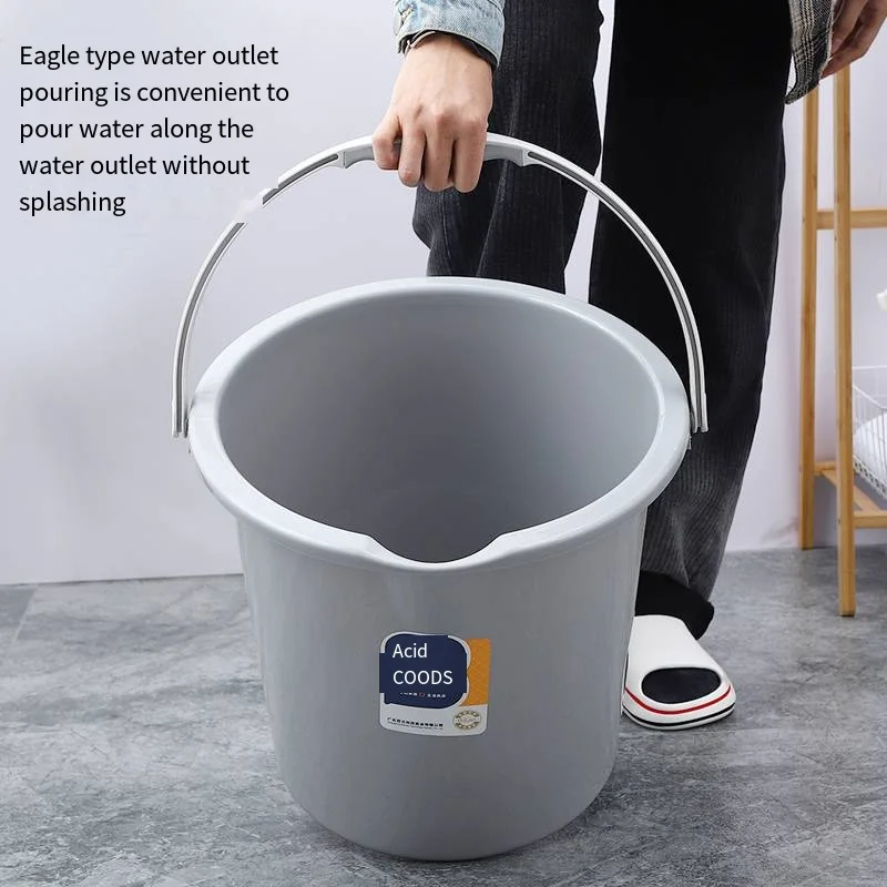 Wholesale round Plastic Household Washing Bucket with Handle 25L Large Capacity PP Material for Kitchen and Outdoor Use